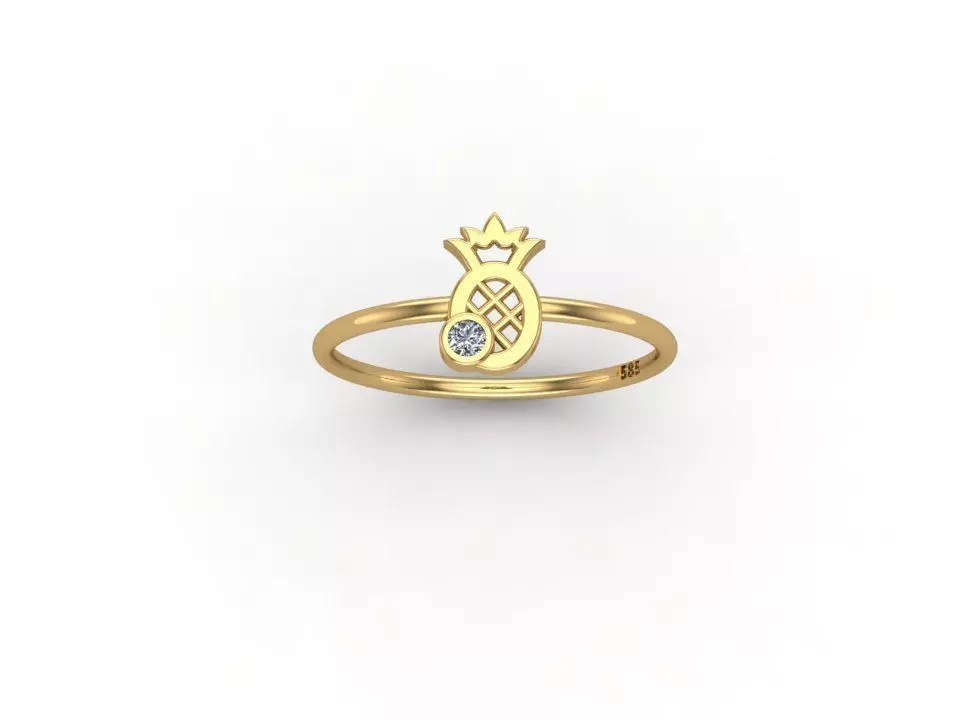 gold ring pint model 3d stl 3D print model