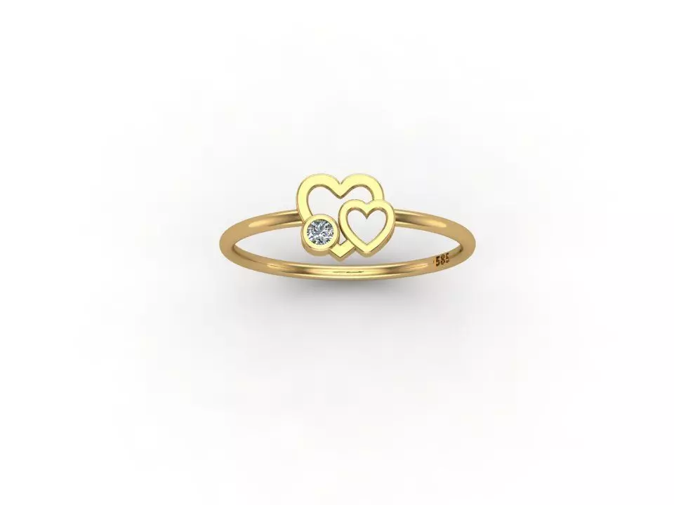 gold ring pint model 3d stl 3D print model