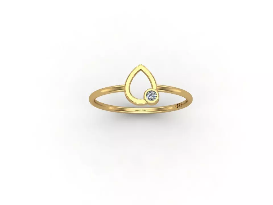 gold ring pint model 3d stl 3D print model