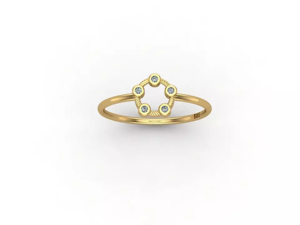 gold ring pint model 3d stl 3D print model