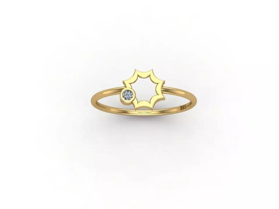 gold ring pint model 3d stl 3D print model