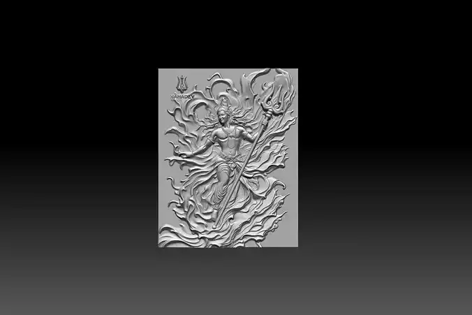 3D STL model of Lord Mahadev for 3D printing