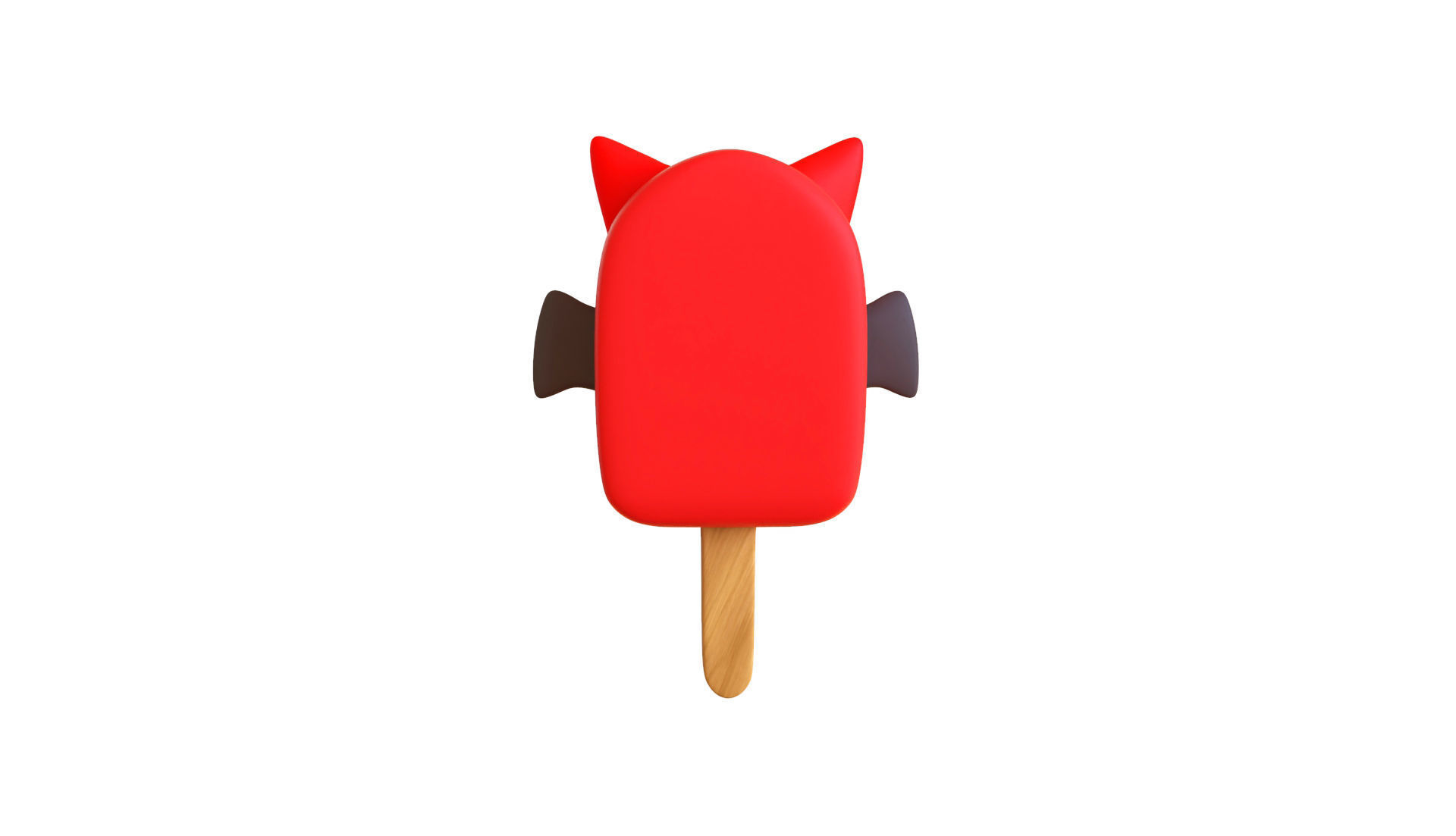 LowPoly Kawaii Devil Ice Cream Low-poly 3D model_5