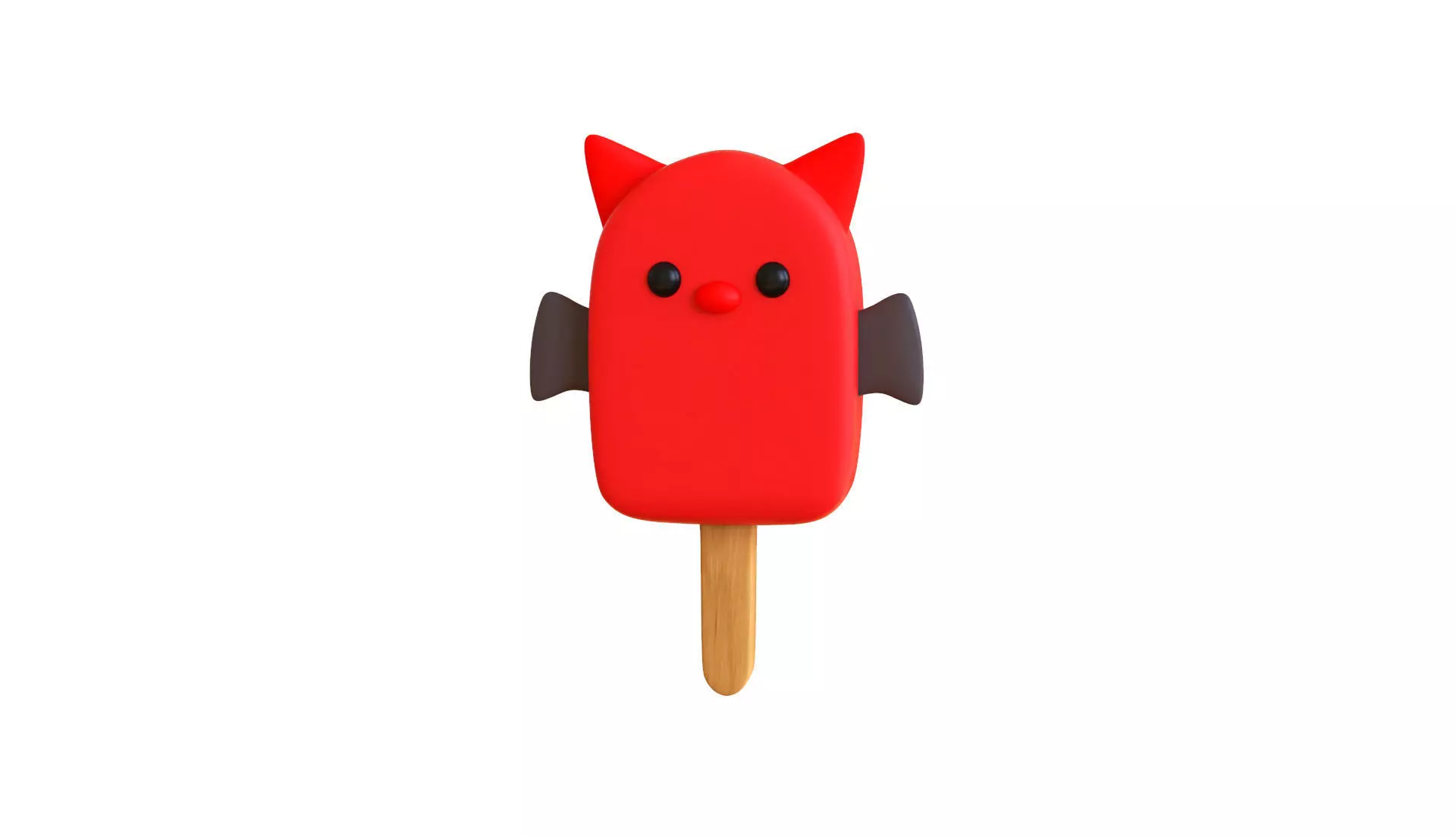 LowPoly Kawaii Devil Ice Cream Low-poly 3D model_0