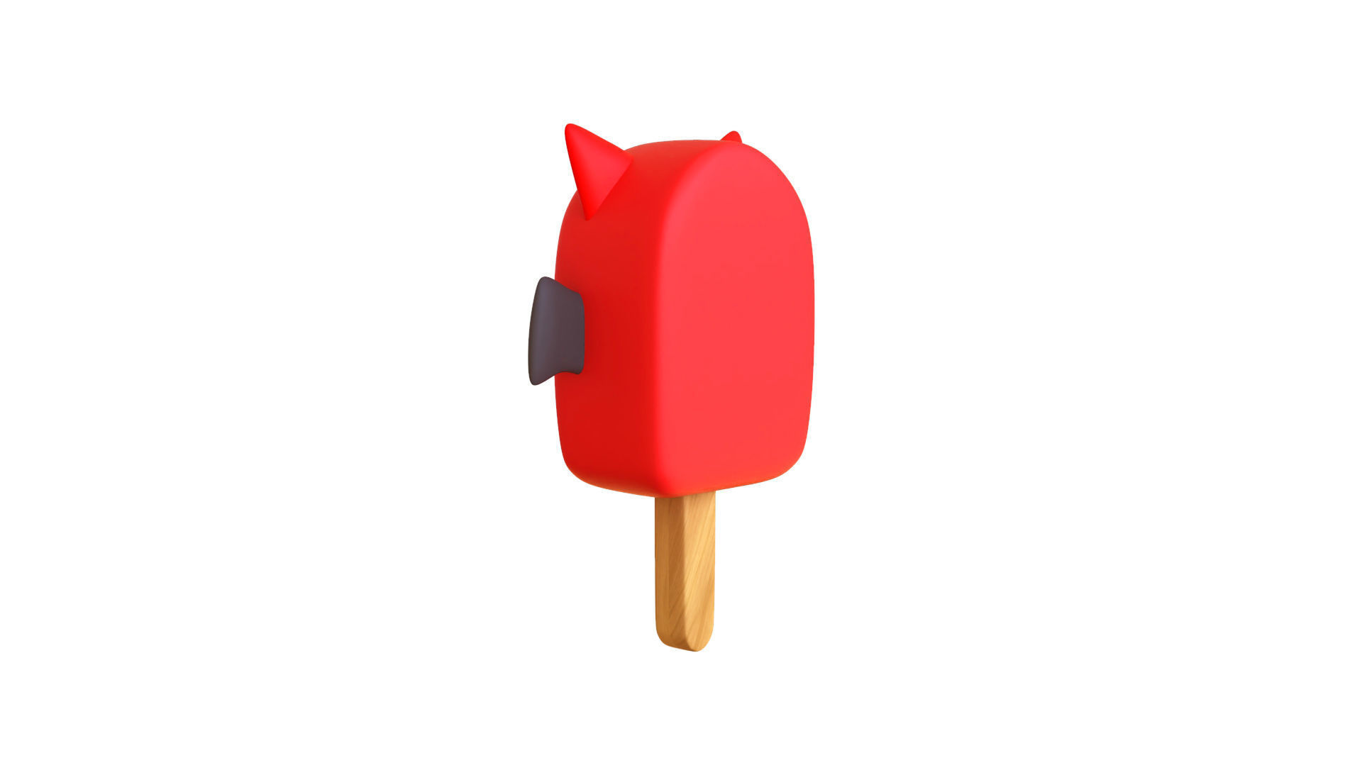 LowPoly Kawaii Devil Ice Cream Low-poly 3D model_4