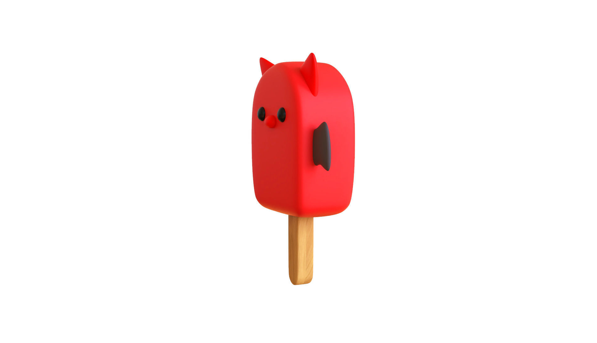 LowPoly Kawaii Devil Ice Cream Low-poly 3D model_2