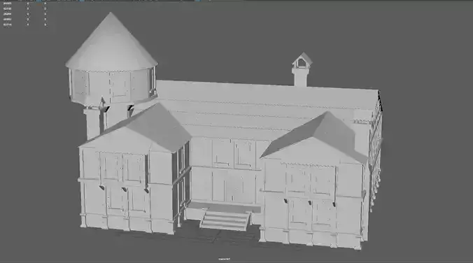 Game-Ready Mansion 3D Model for Unreal Engine 