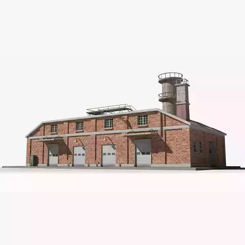 Factory xx13 Low-poly 3D model