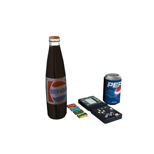 tetris PBR texture 3D model