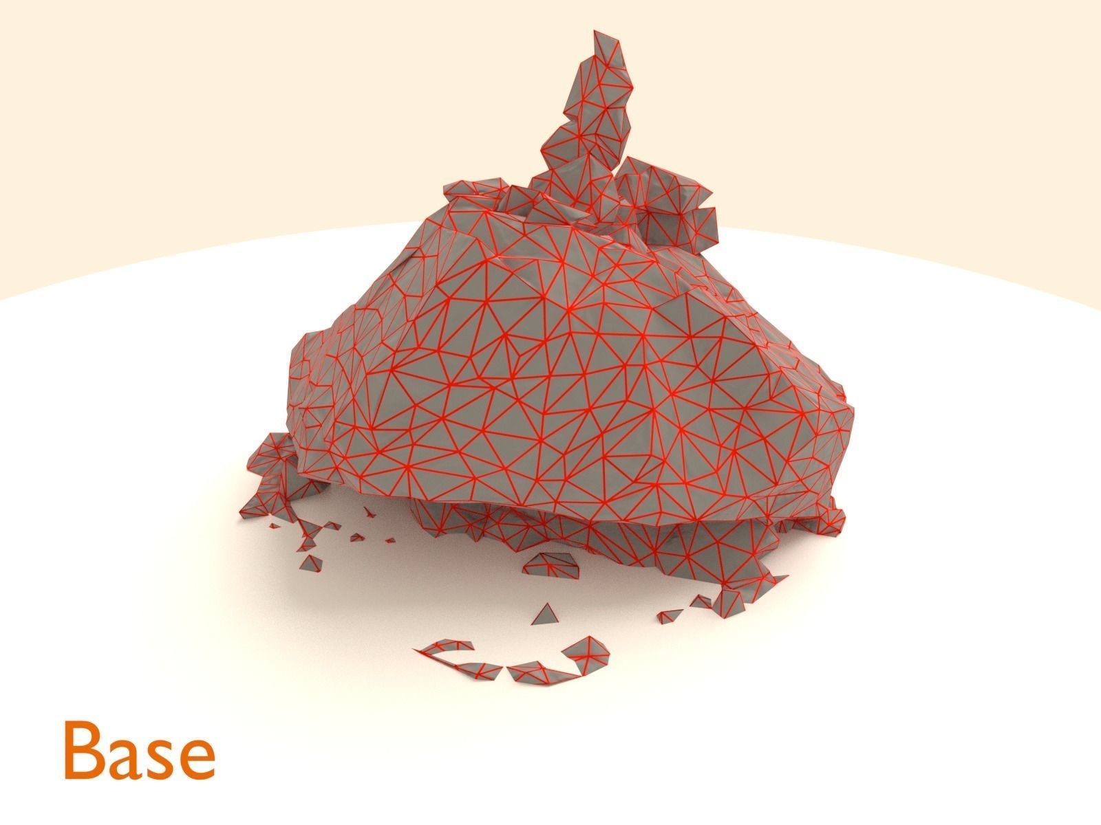 Sharp Dark Stone Pile Low-poly 3D model_4