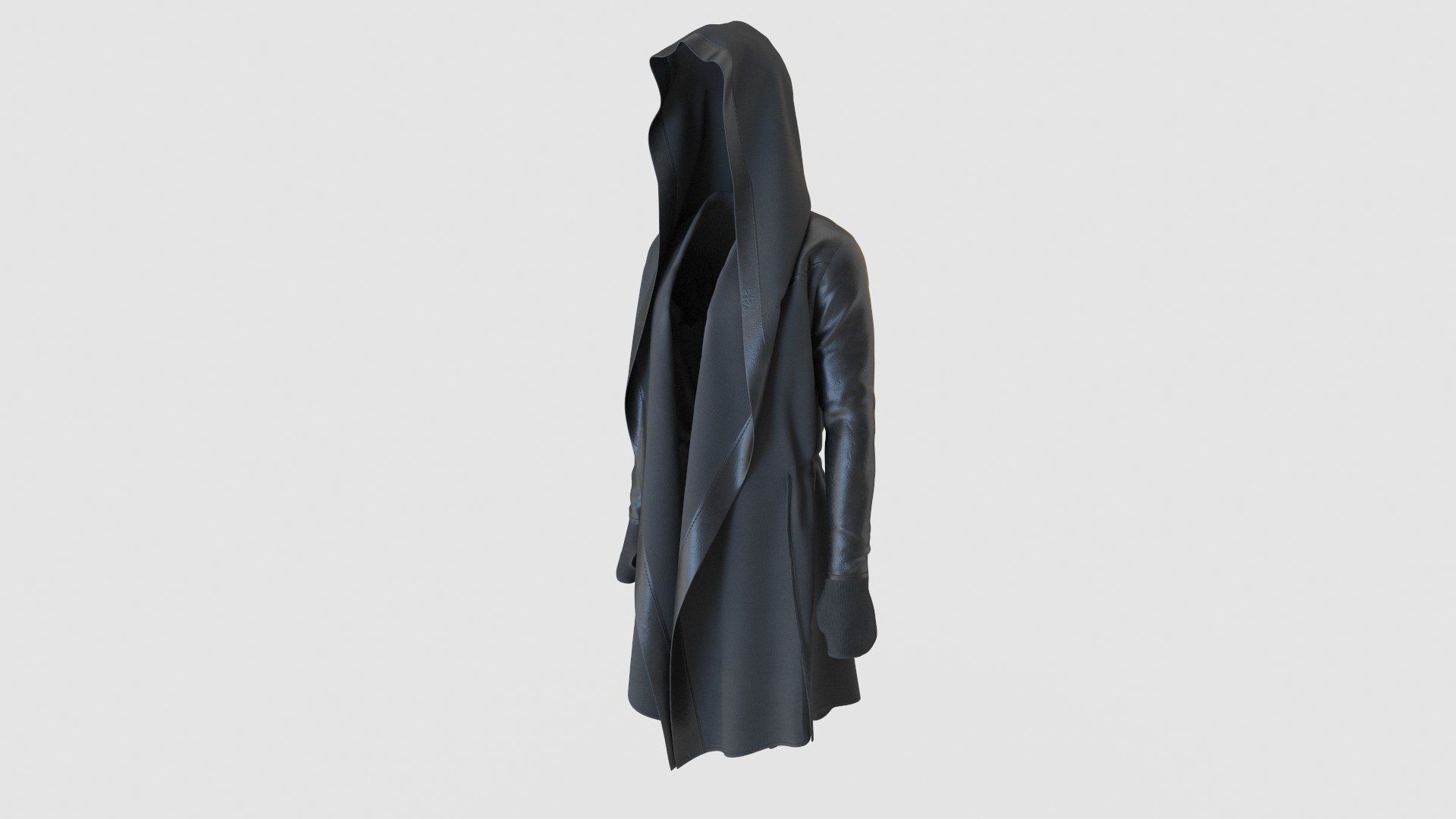 Black Cloak 3D Model - Game Ready PBR Subdivision-Ready Low-poly 3D model_1