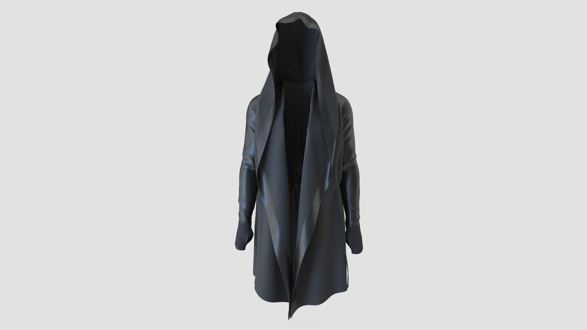 Black Cloak 3D Model - Game Ready PBR Subdivision-Ready Low-poly 3D model_2