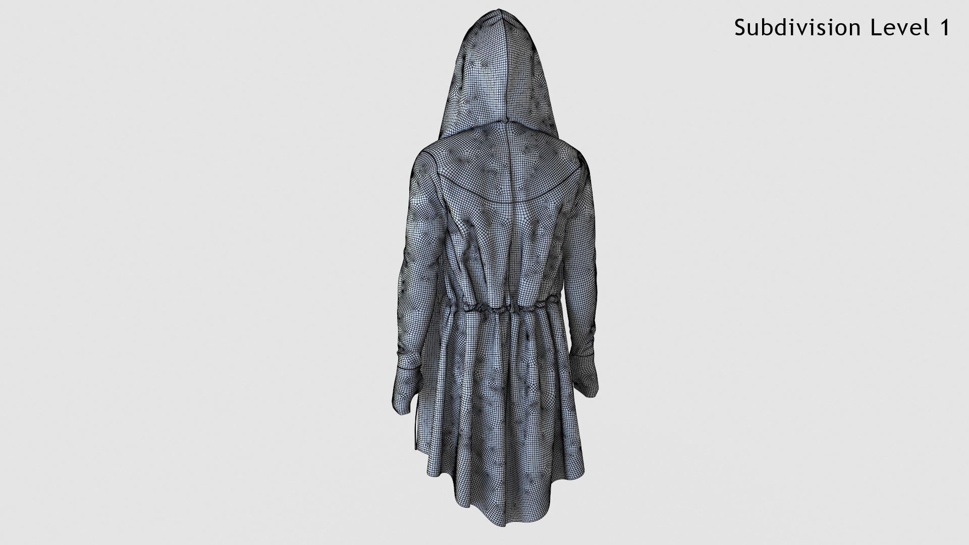Black Cloak 3D Model - Game Ready PBR Subdivision-Ready Low-poly 3D model_10