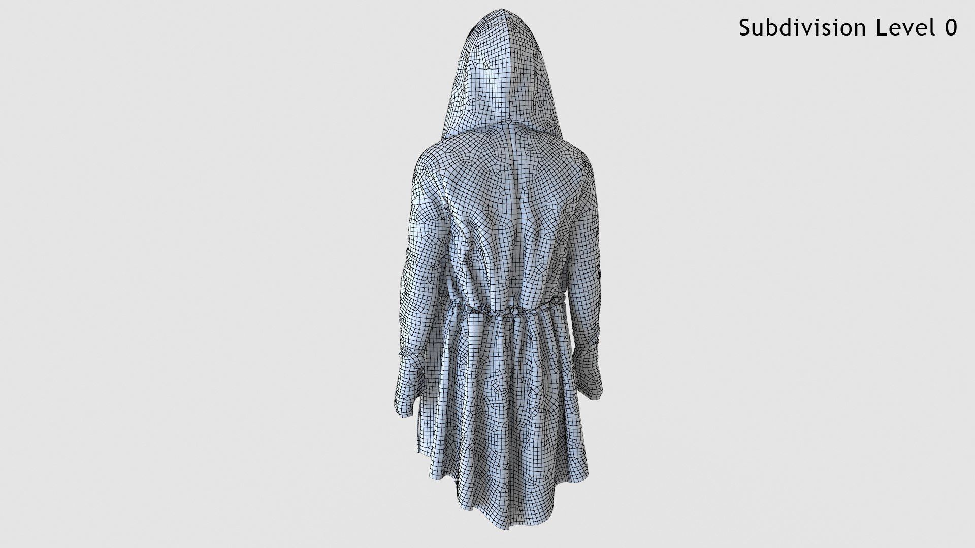 Black Cloak 3D Model - Game Ready PBR Subdivision-Ready Low-poly 3D model_9
