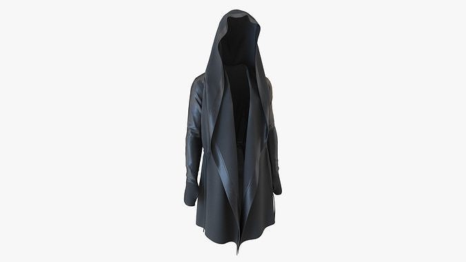 Black Cloak 3D Model - Game Ready PBR Subdivision-Ready Low-poly 3D model
