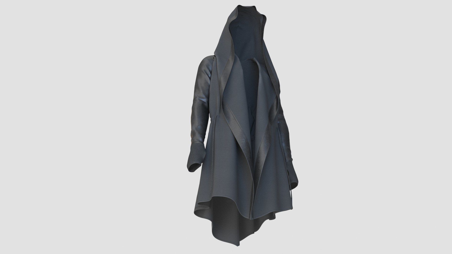 Black Cloak 3D Model - Game Ready PBR Subdivision-Ready Low-poly 3D model_5