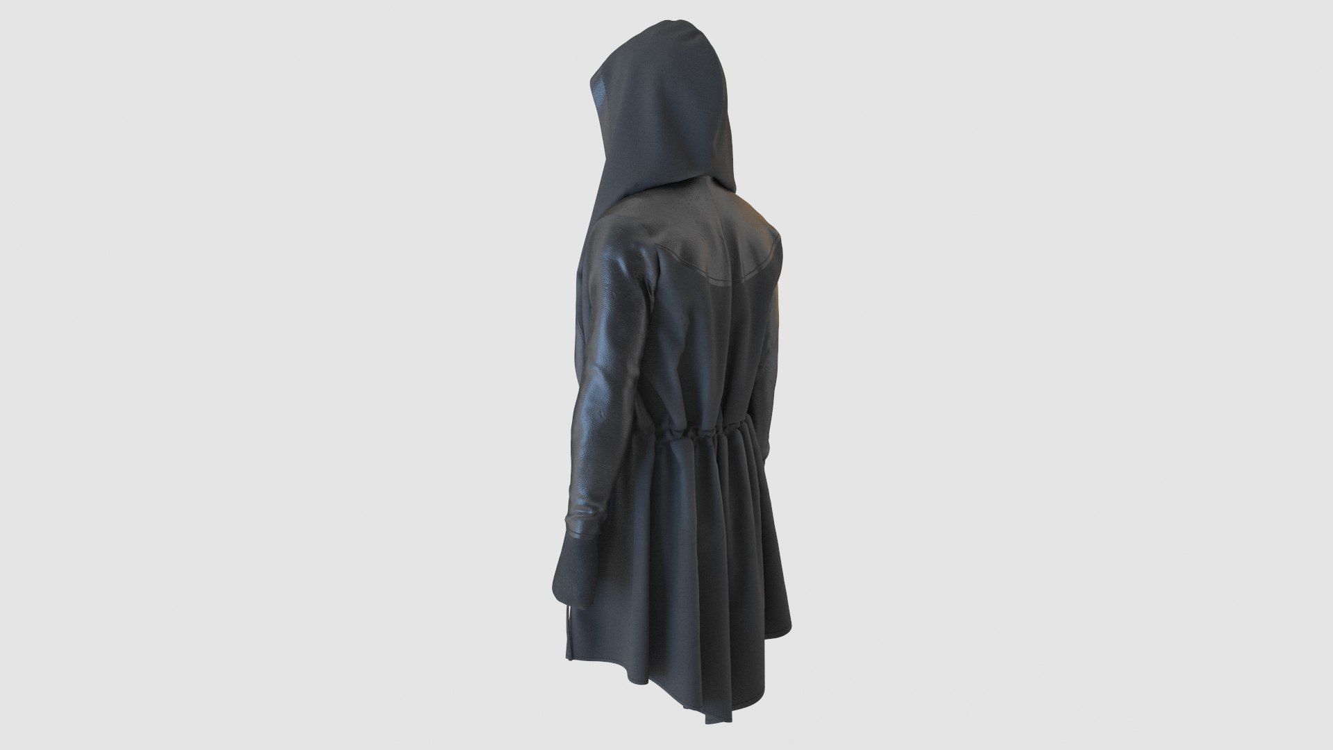 Black Cloak 3D Model - Game Ready PBR Subdivision-Ready Low-poly 3D model_3