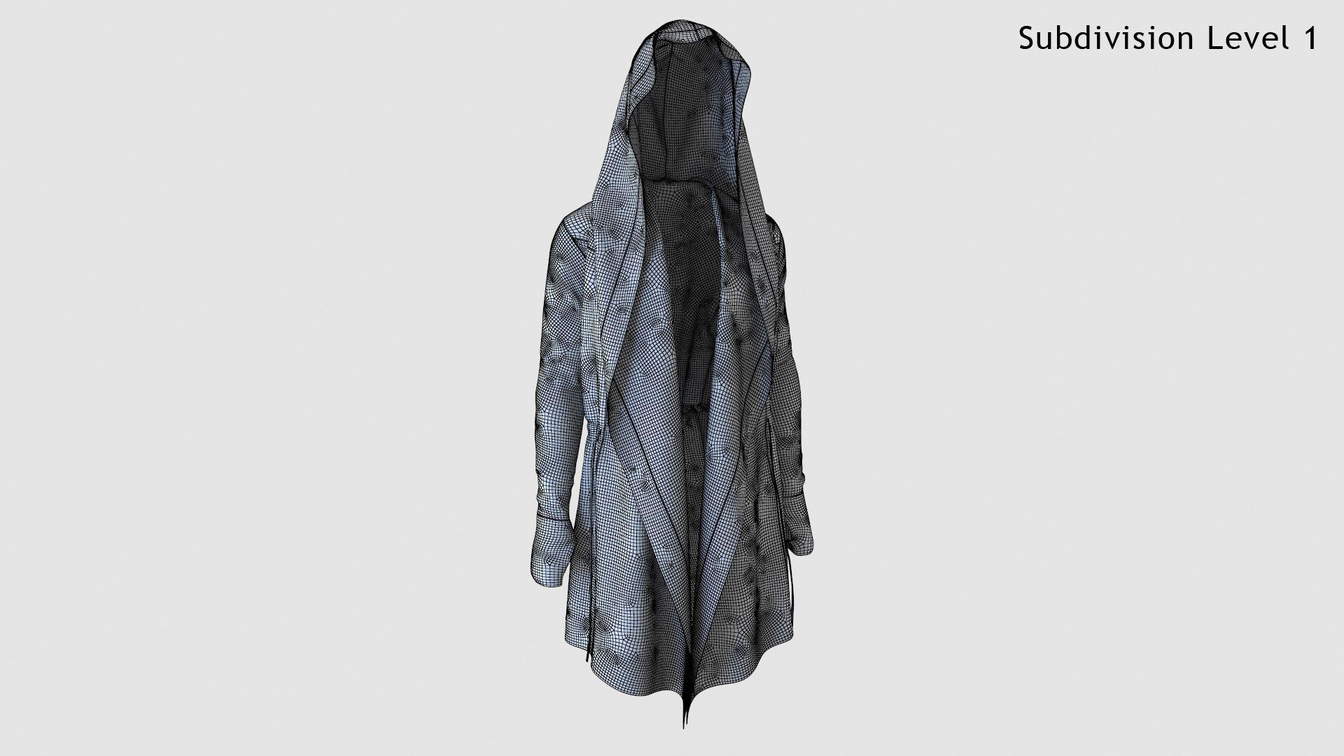Black Cloak 3D Model - Game Ready PBR Subdivision-Ready Low-poly 3D model_8
