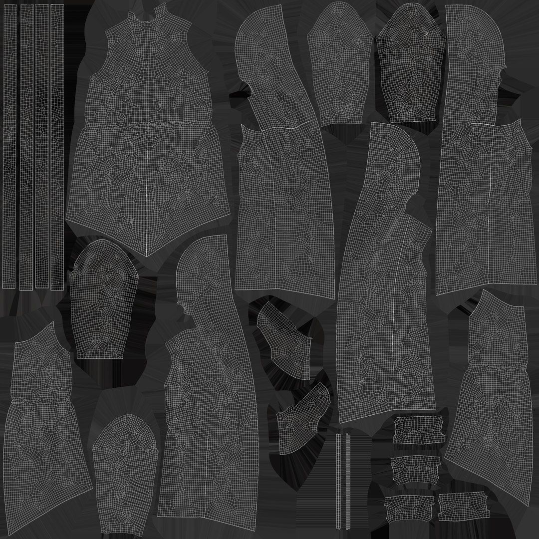 Black Cloak 3D Model - Game Ready PBR Subdivision-Ready Low-poly 3D model_11