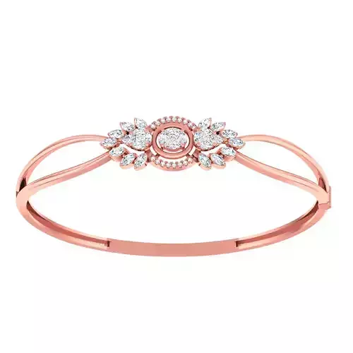 Diamond light gold bracelet