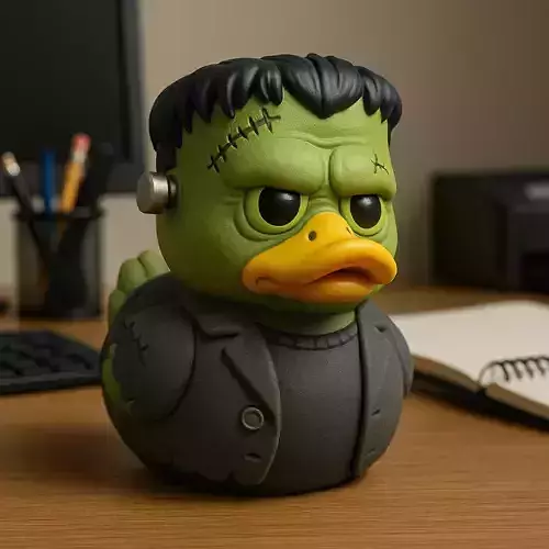 Rubber Duck - Frankenstein Halloween Horror Duck - 3d print