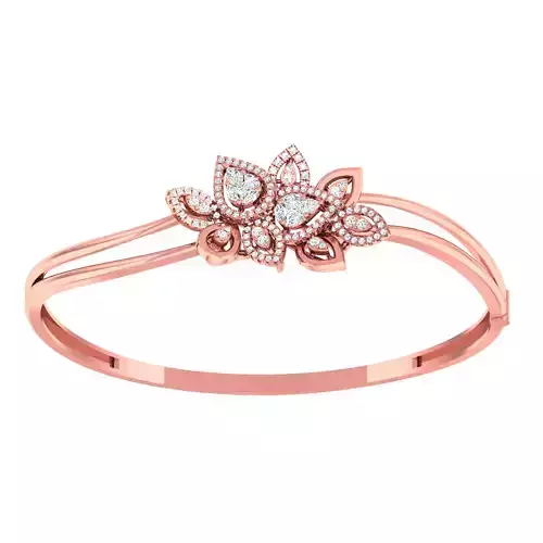 Diamond light gold bracelet