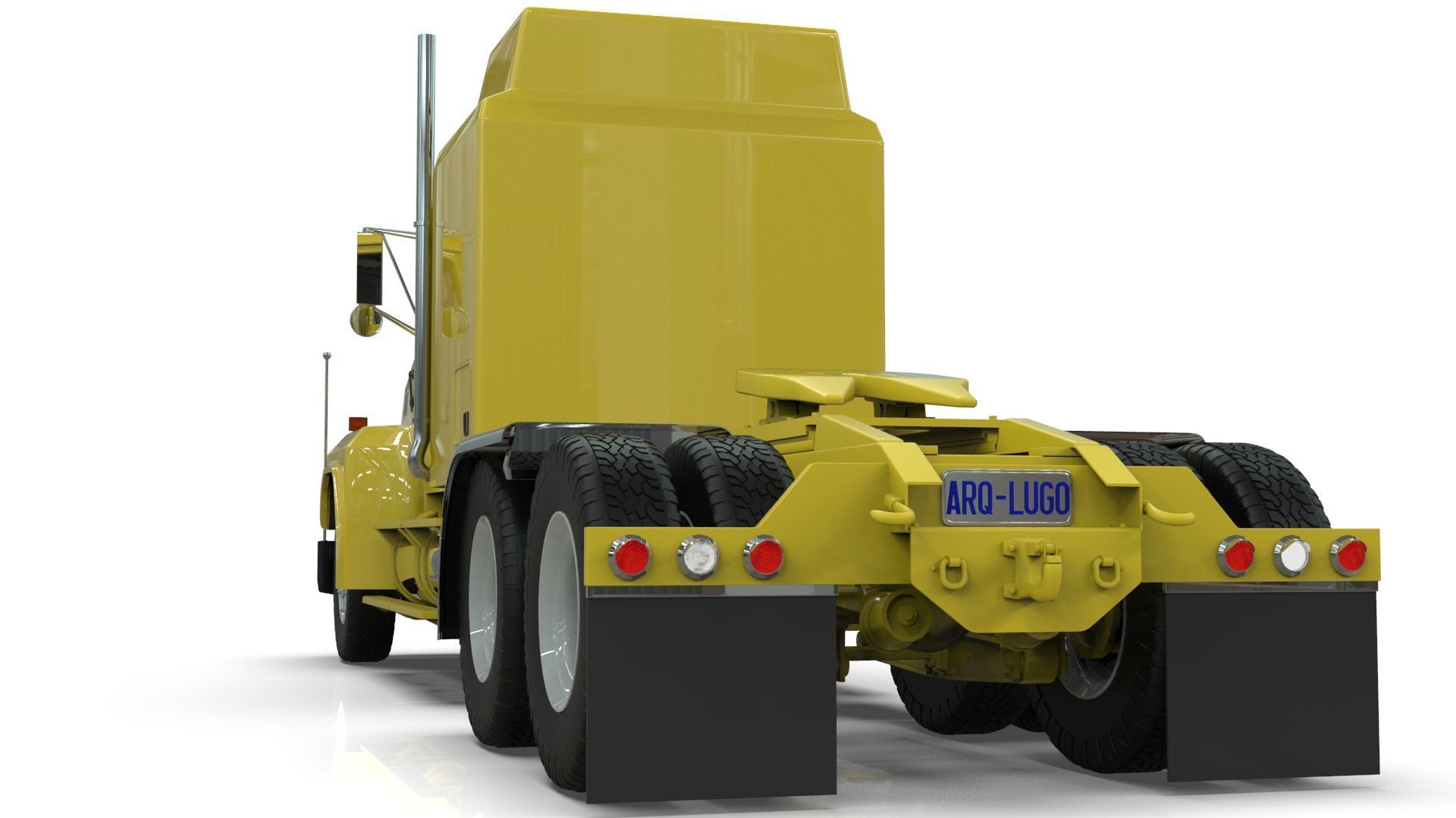 LTL 9000 Sleeper Cab Tandem 3D Model BLENDER 3D model_32