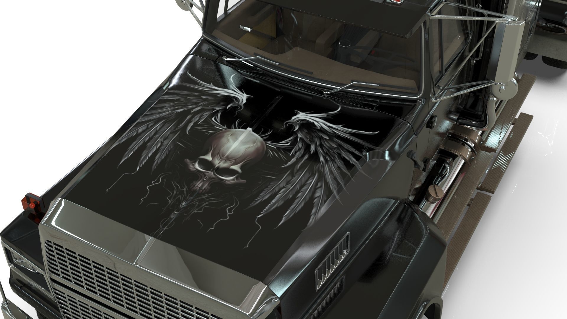 LTL 9000 Sleeper Cab Tandem 3D Model BLENDER 3D model_15