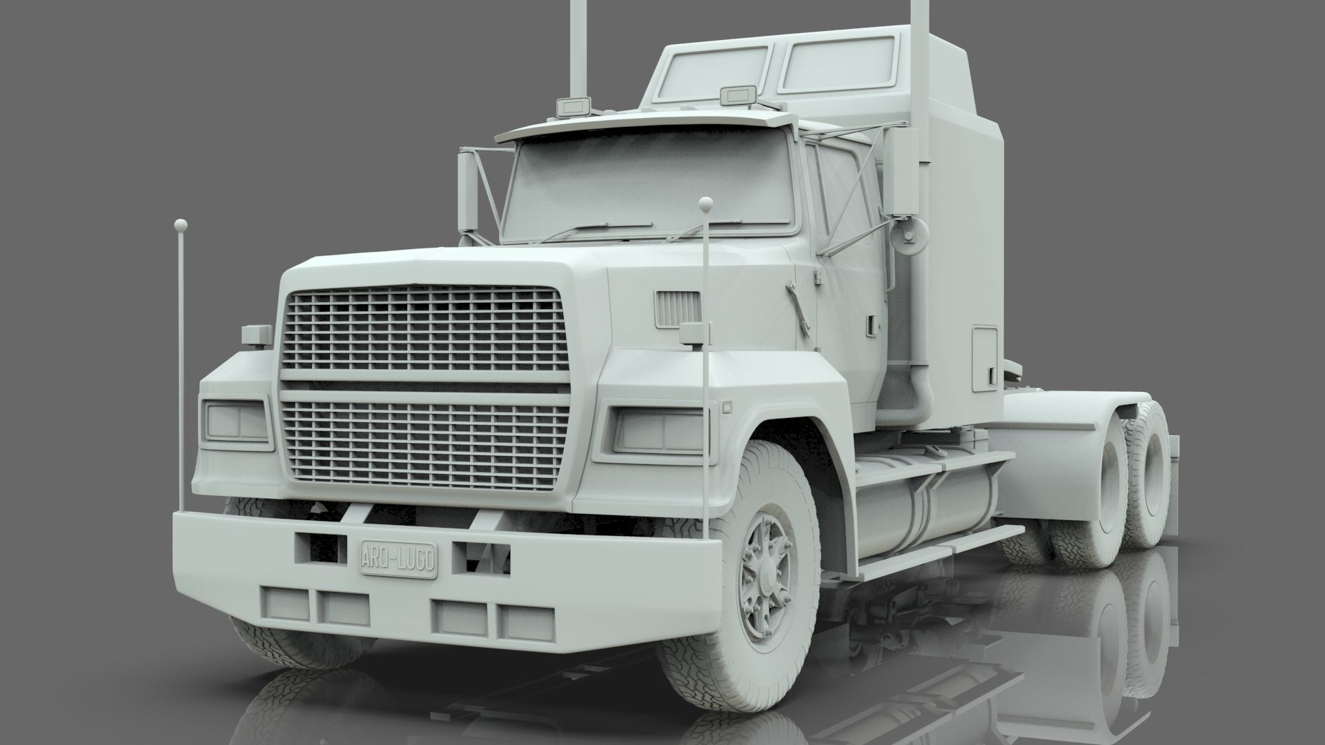 LTL 9000 Sleeper Cab Tandem 3D Model BLENDER 3D model_33