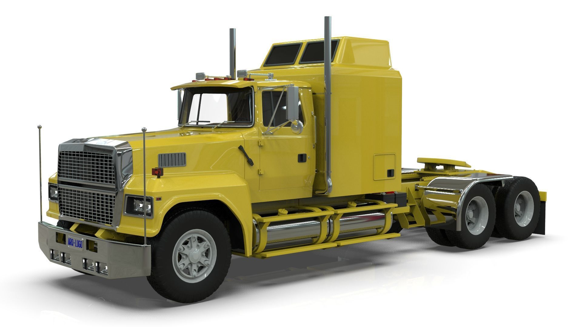 LTL 9000 Sleeper Cab Tandem 3D Model BLENDER 3D model_31