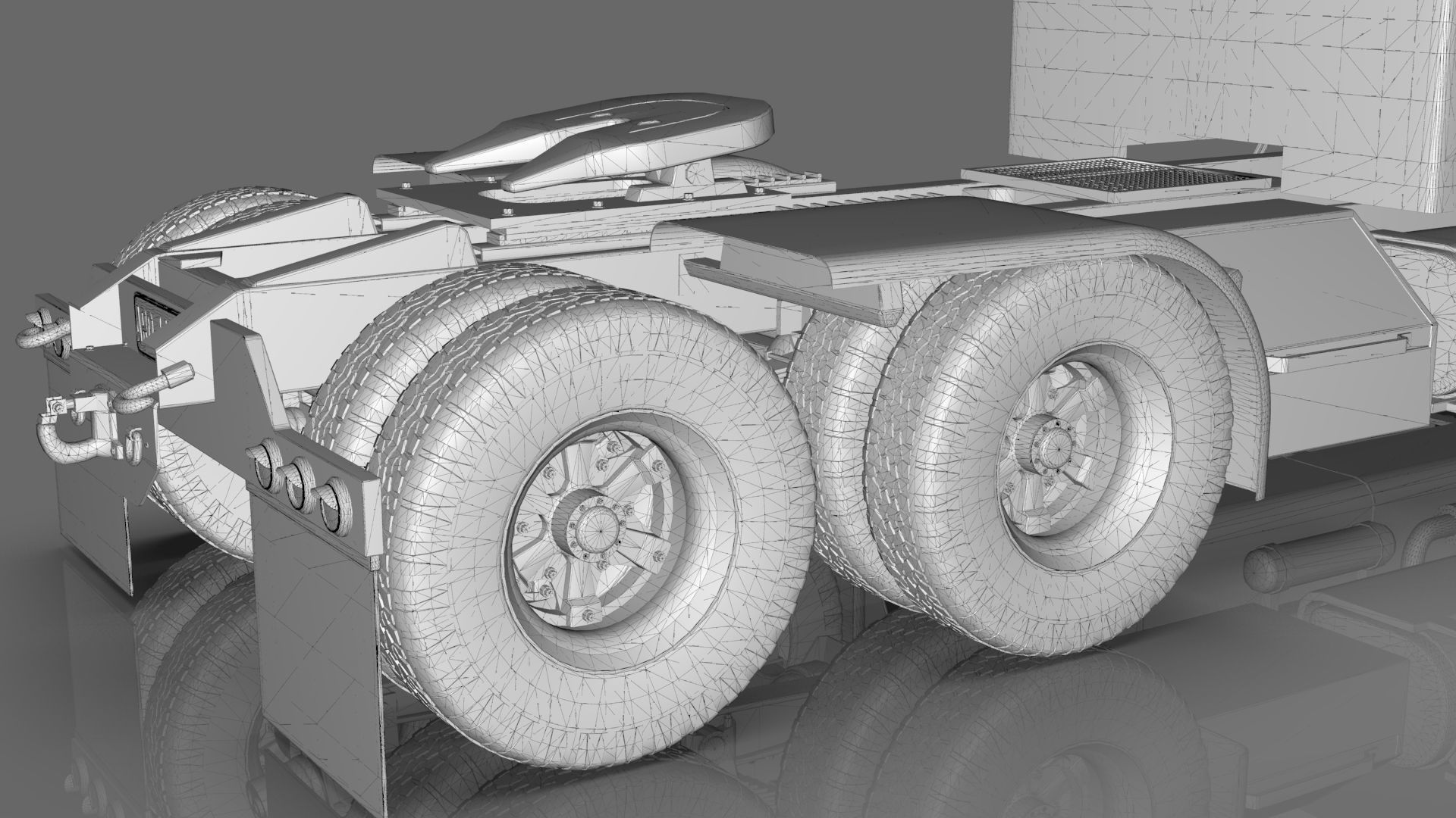 LTL 9000 Sleeper Cab Tandem 3D Model BLENDER 3D model_43