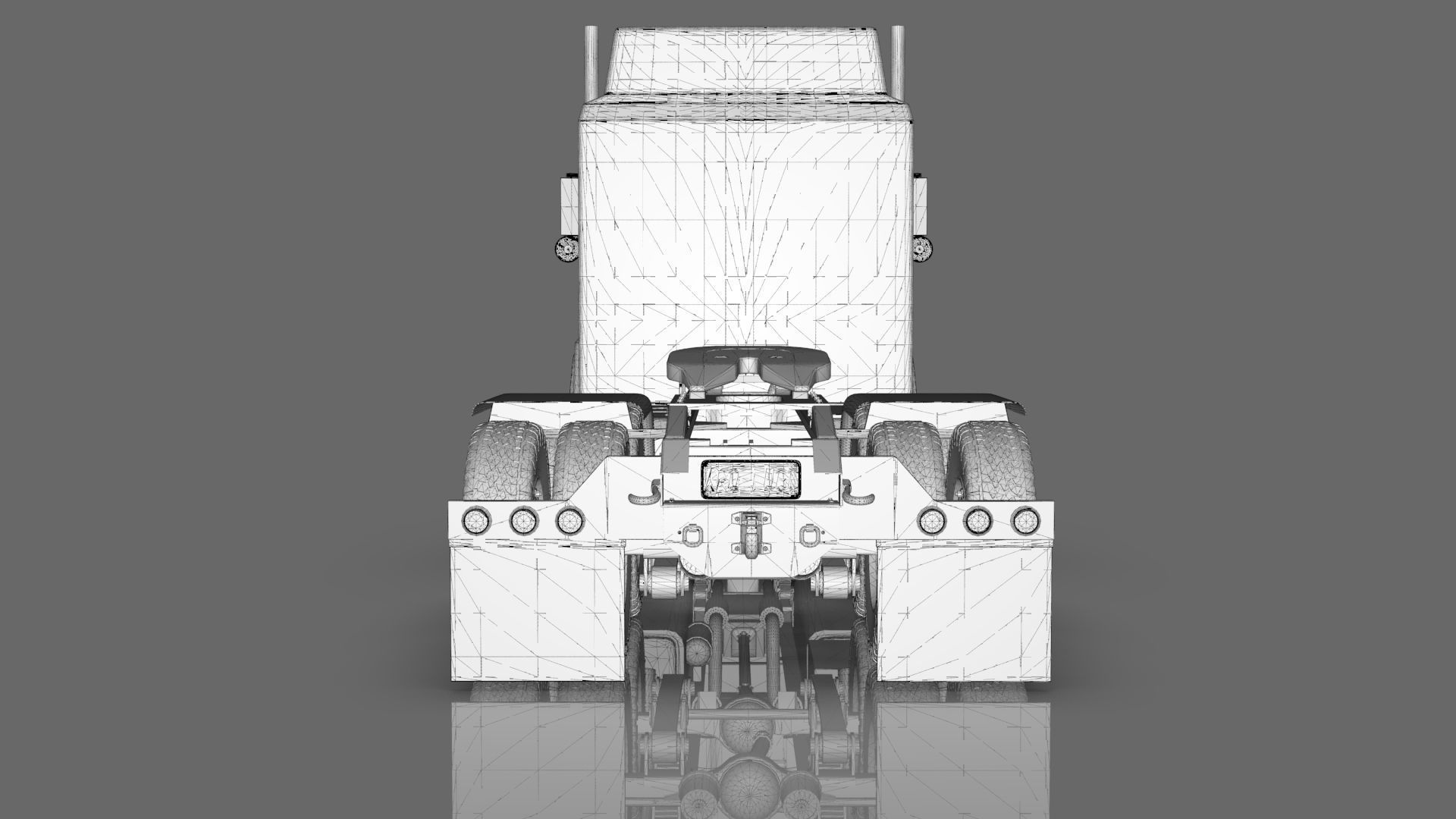 LTL 9000 Sleeper Cab Tandem 3D Model BLENDER 3D model_38