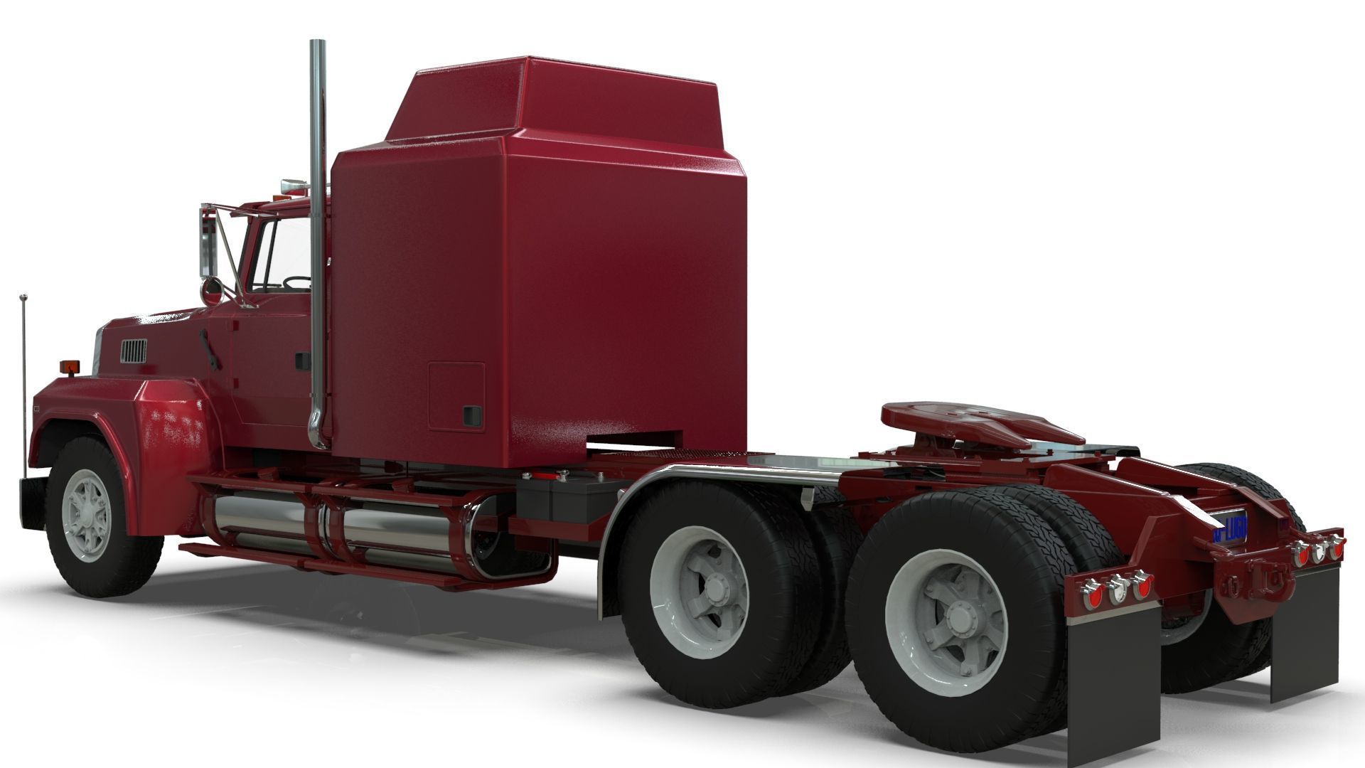 LTL 9000 Sleeper Cab Tandem 3D Model BLENDER 3D model_26