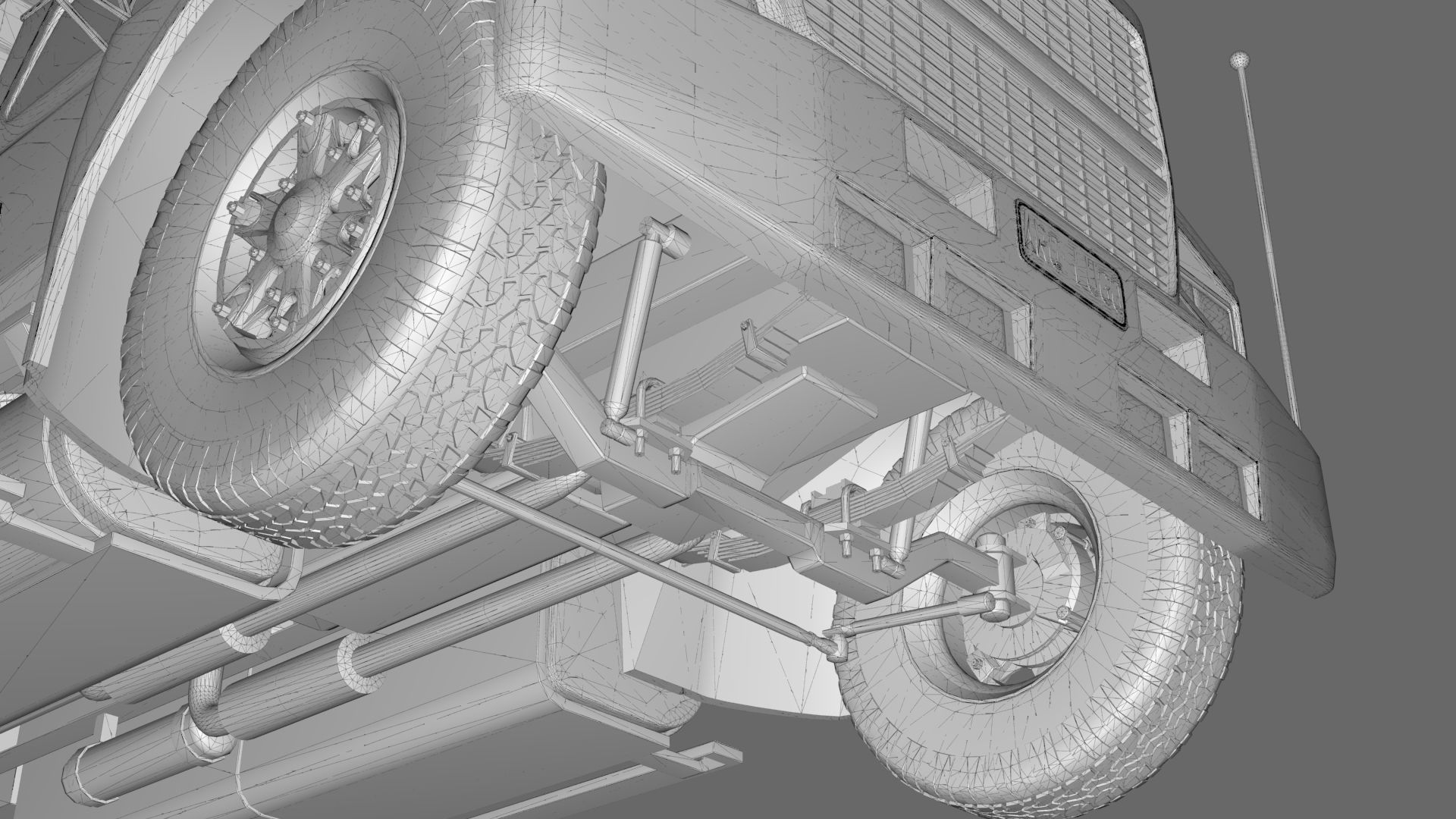 LTL 9000 Sleeper Cab Tandem 3D Model BLENDER 3D model_46