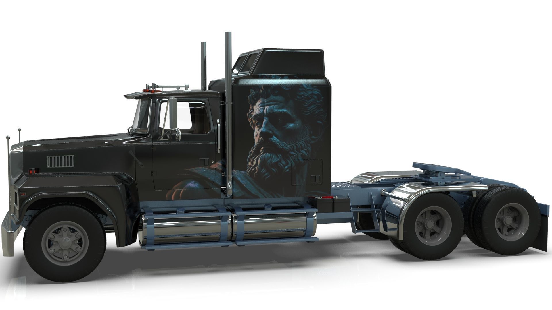 LTL 9000 Sleeper Cab Tandem 3D Model BLENDER 3D model_24