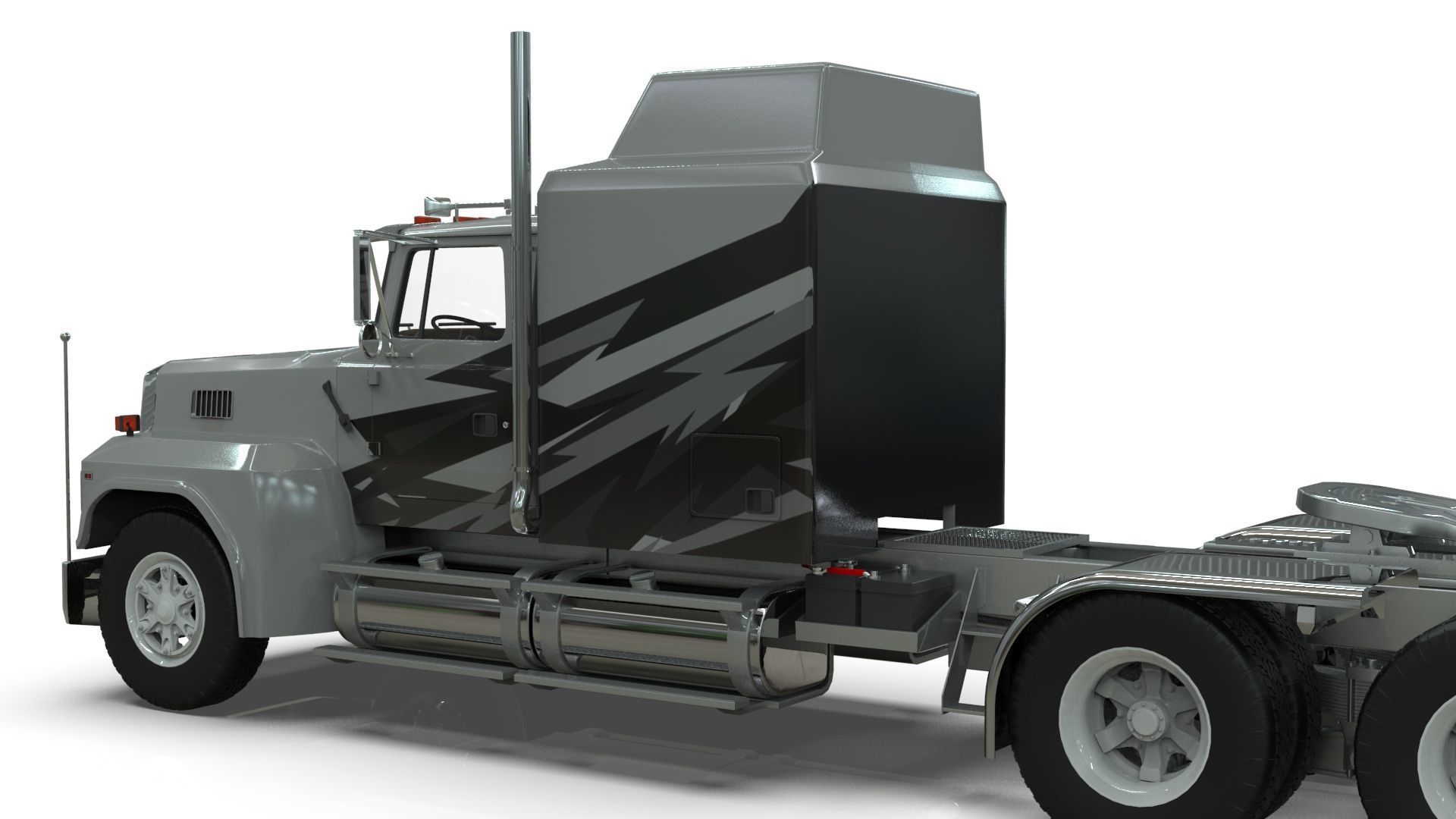 LTL 9000 Sleeper Cab Tandem 3D Model BLENDER 3D model_11