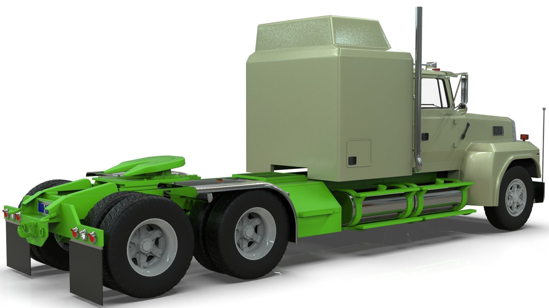 LTL 9000 Sleeper Cab Tandem 3D Model BLENDER 3D model_29