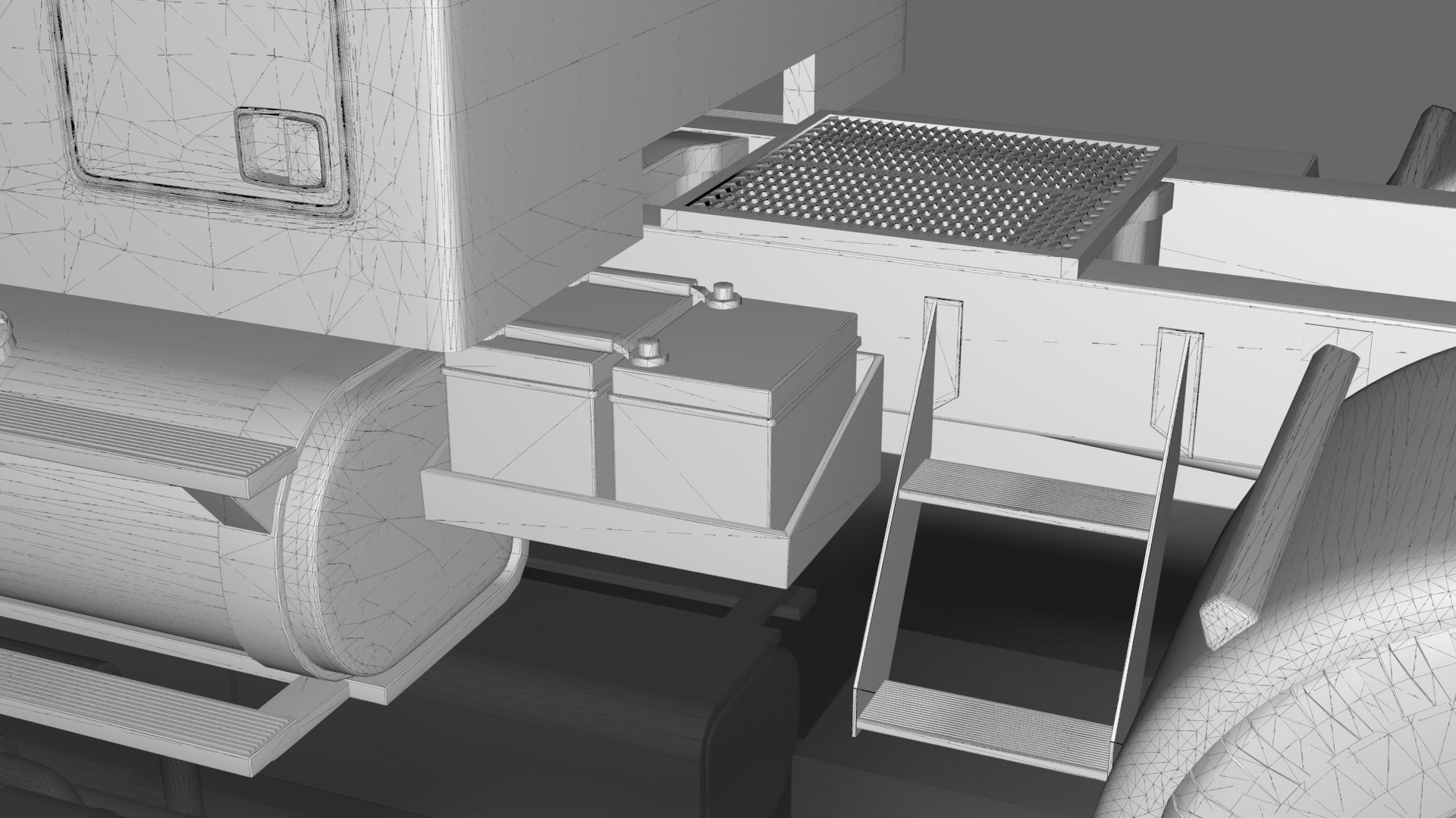 LTL 9000 Sleeper Cab Tandem 3D Model BLENDER 3D model_36