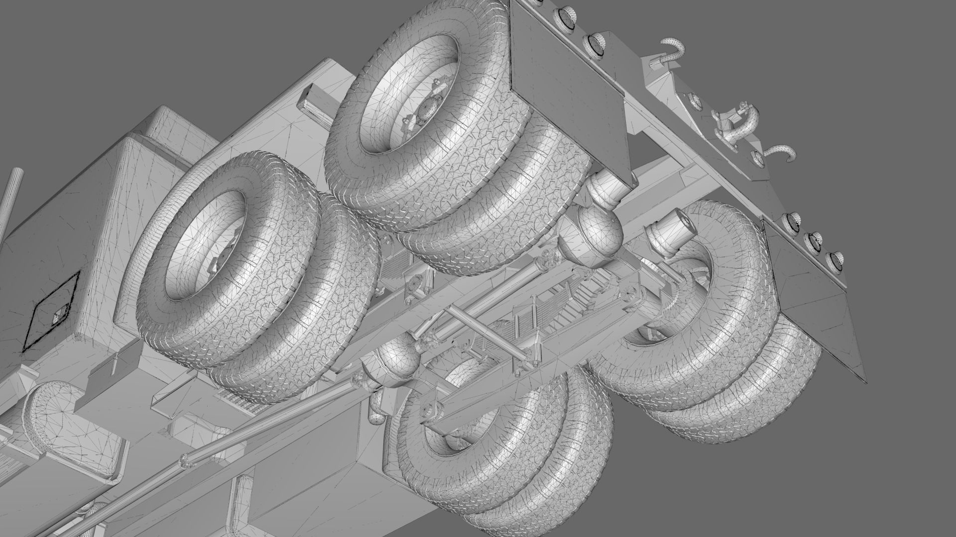 LTL 9000 Sleeper Cab Tandem 3D Model BLENDER 3D model_40