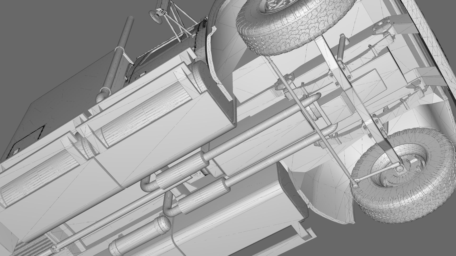 LTL 9000 Sleeper Cab Tandem 3D Model BLENDER 3D model_45