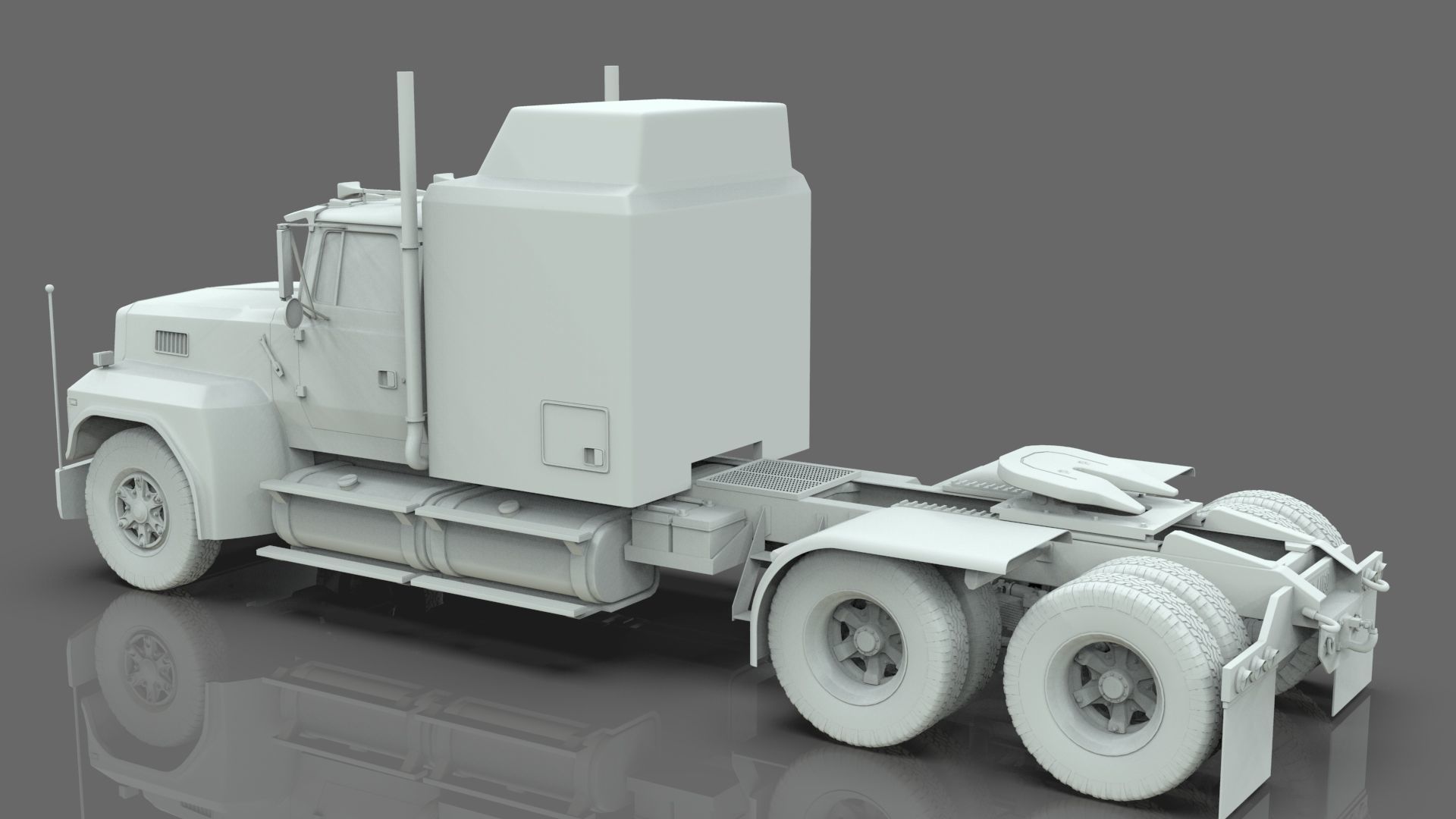 LTL 9000 Sleeper Cab Tandem 3D Model BLENDER 3D model_34
