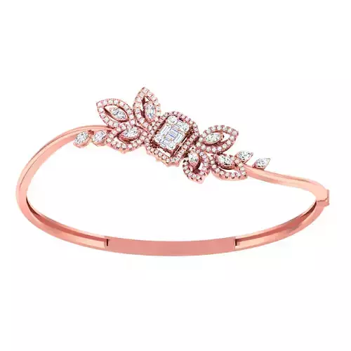 Diamond light gold bracelet