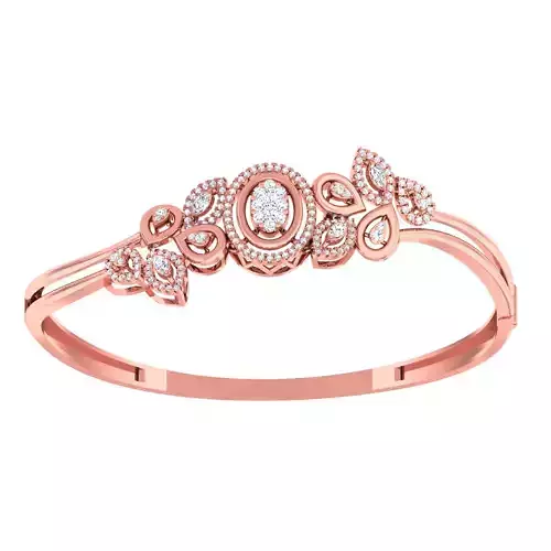 Diamond light gold bracelet