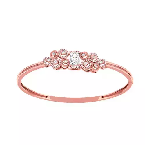 Diamond light gold bracelet