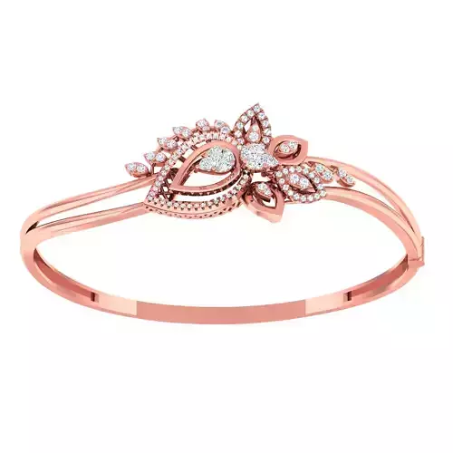 Diamond light gold bracelet