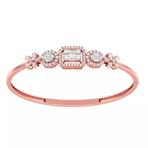 Diamond light gold bracelet