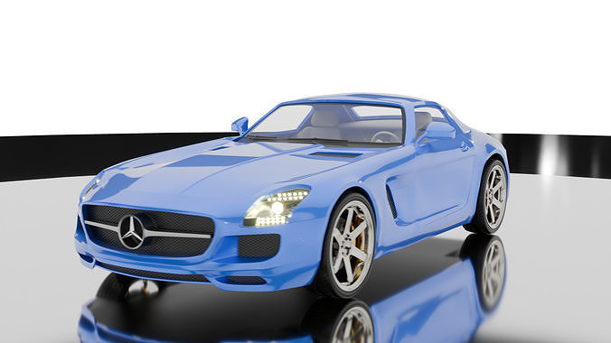 Mercedes-Benz SLS AMG C 197- High Poly 3D Model Blender 3D model