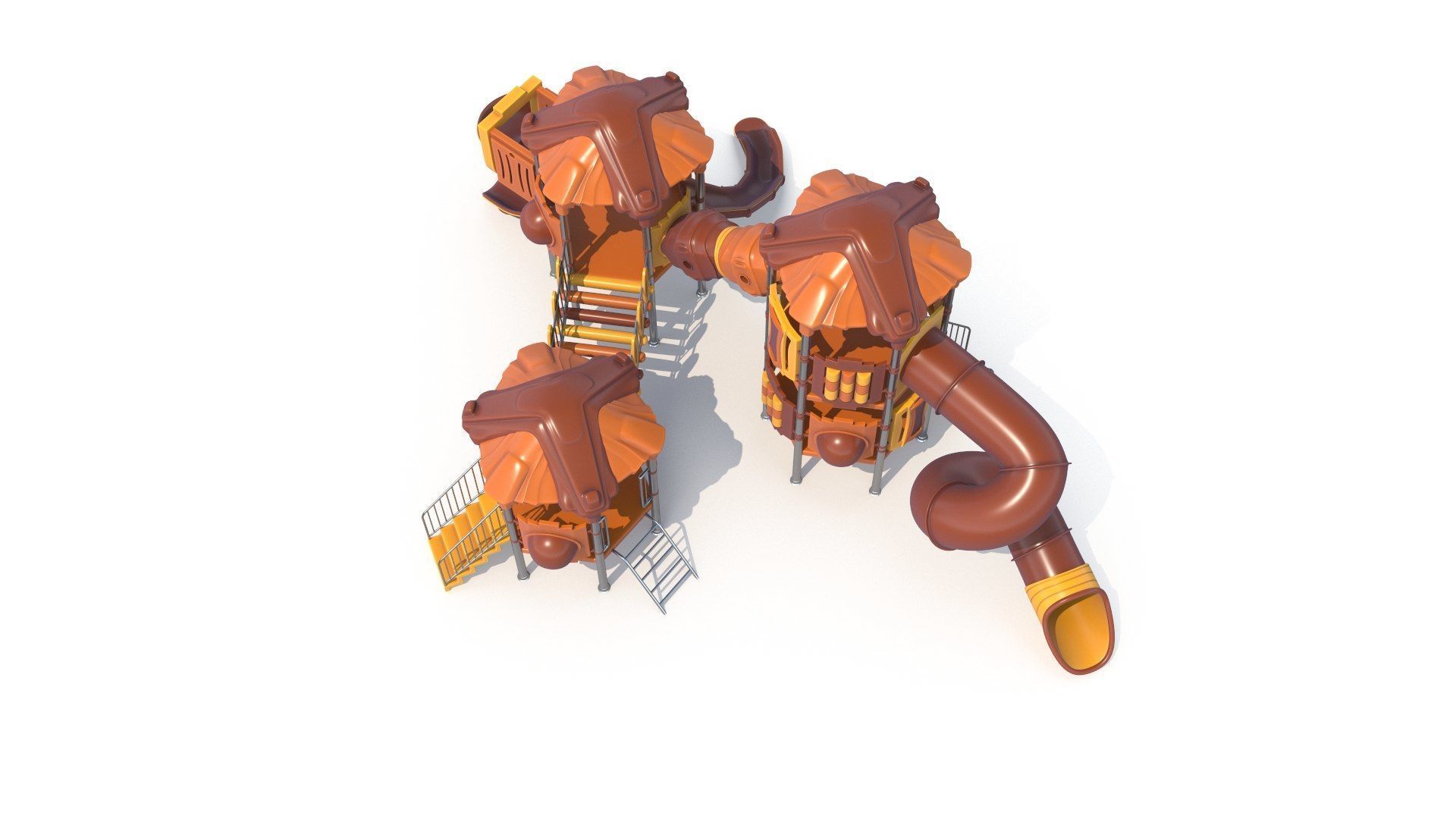 Outdoor Kids Playground Low-poly 3D model_4