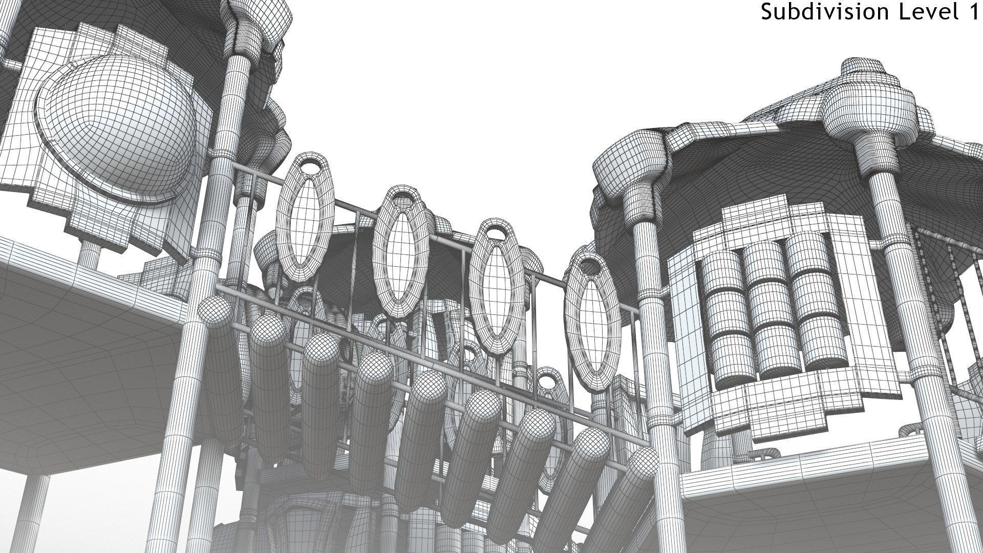 Outdoor Kids Playground Low-poly 3D model_10