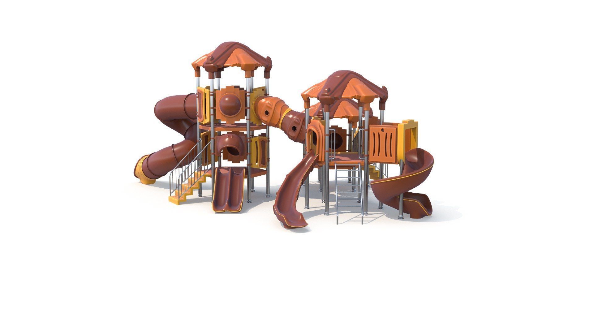 Outdoor Kids Playground Low-poly 3D model_2